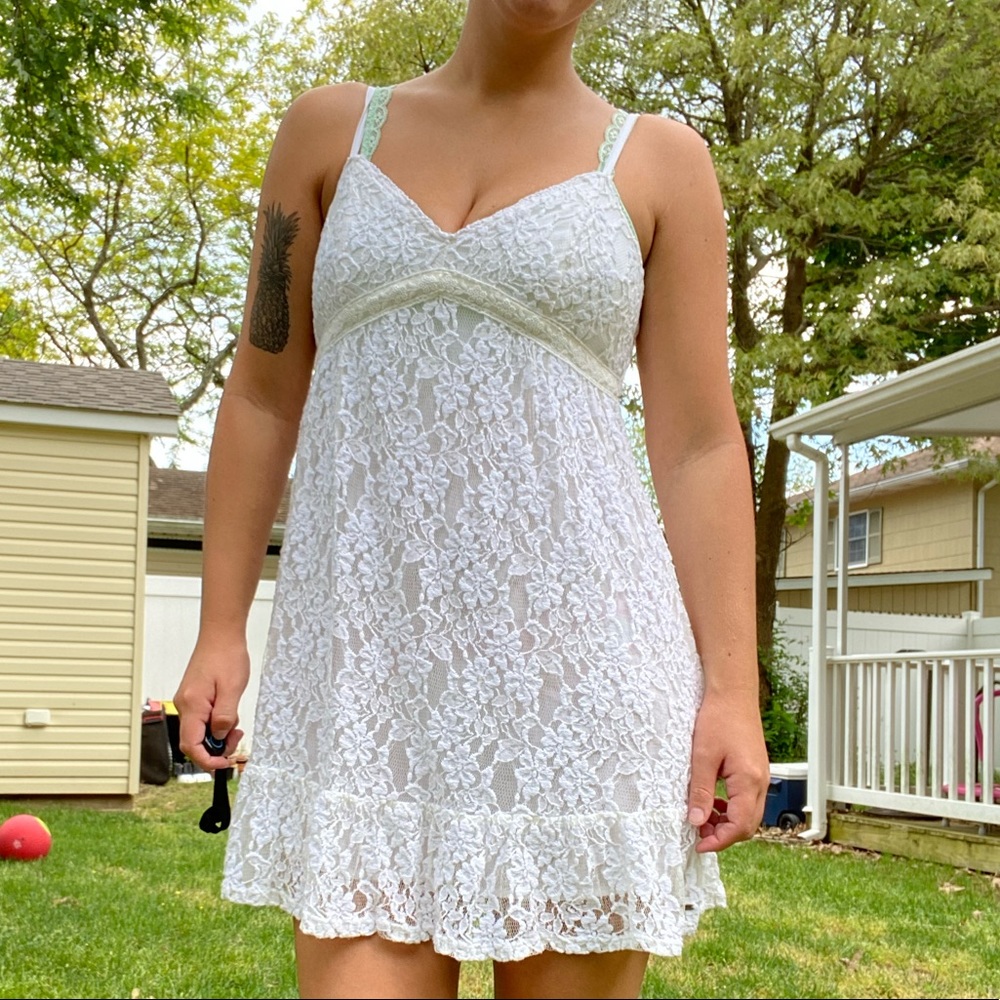 White Lace Hollister Dress